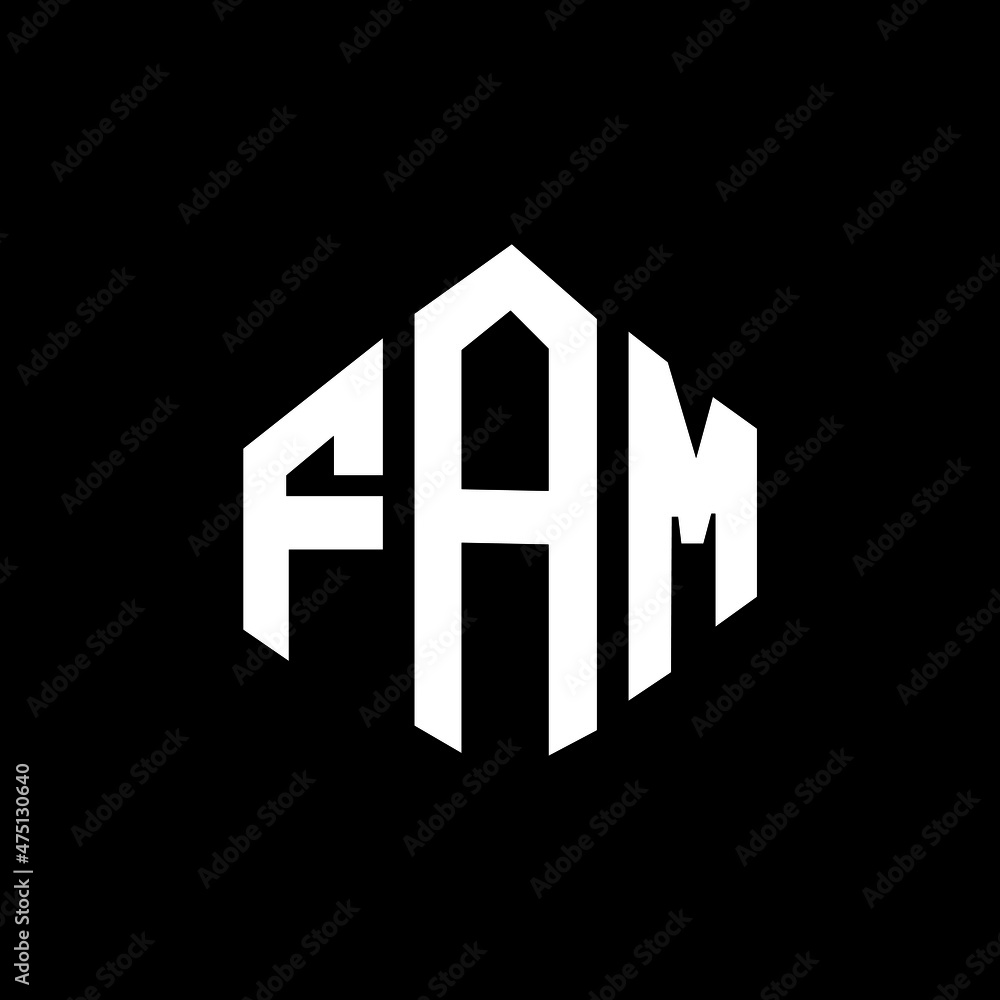 FAM letter logo design with polygon shape. FAM polygon and cube shape logo design. FAM hexagon vector logo template white and black colors. FAM monogram, business and real estate logo. FAM letter logo design with polygon shape. FAM polygon and cube shape logo design. FAM hexagon vector logo template white and black colors. FAM monogram, business and real estate logo.