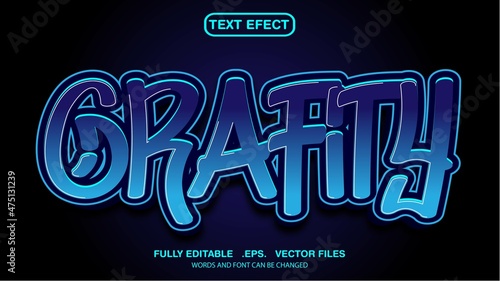 editable text effect grafity theme photo
