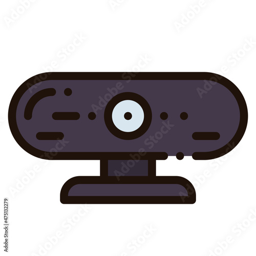 web cam filled outline icon