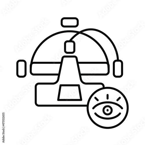 Optometry. Line icon concept