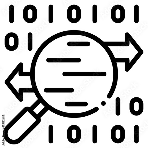 traffic analyse outline icon