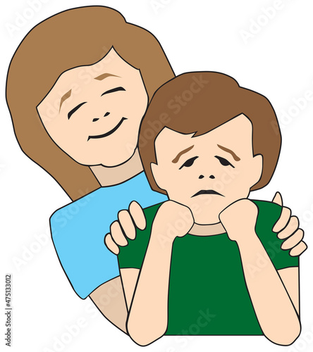 Mom Consoling Child