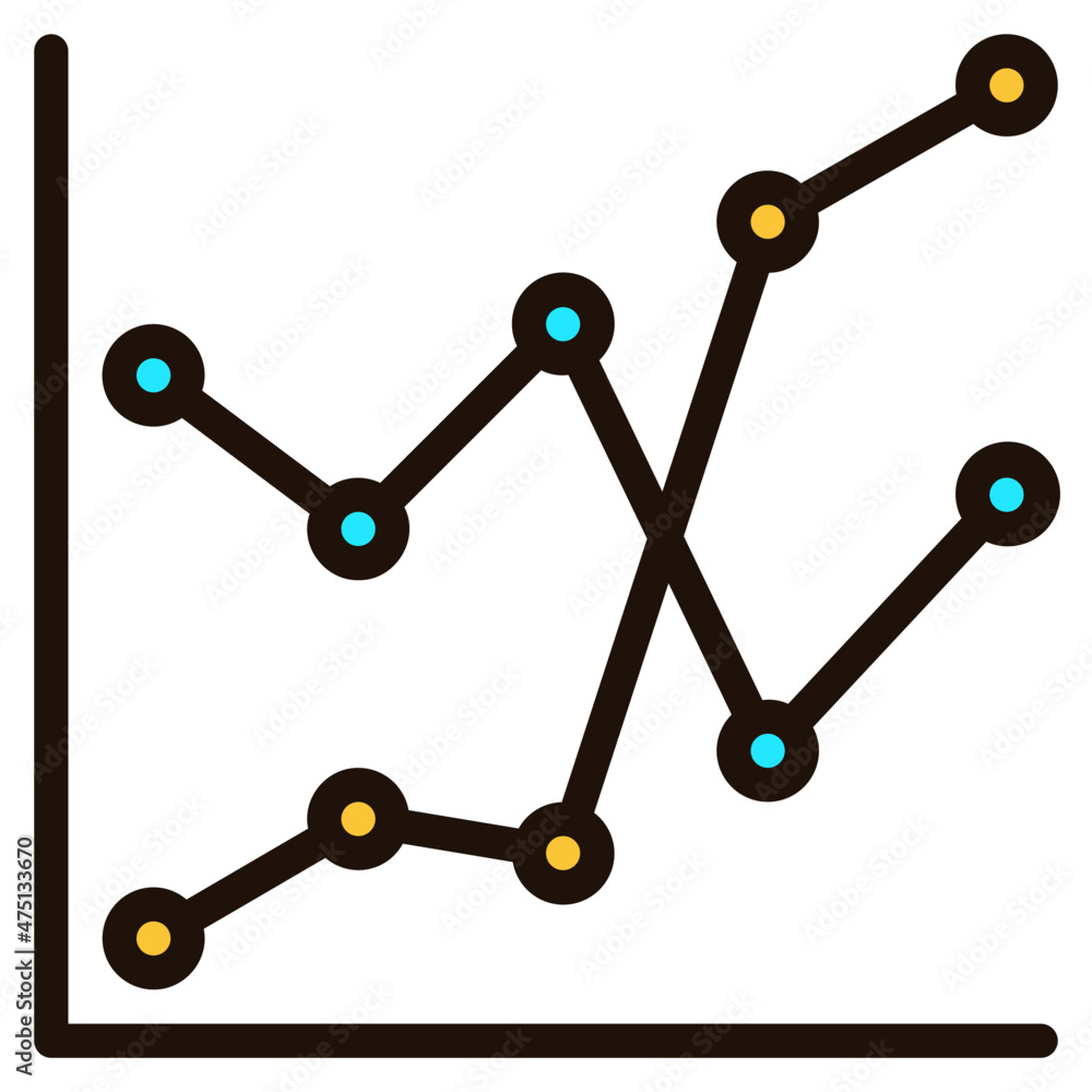 line graph filled outline icon line graph filled outline icon