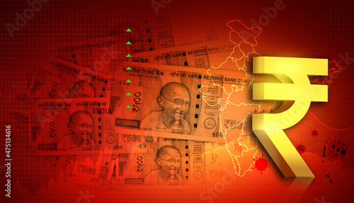 digital Indian rupee  red colored background with Indian rupee, Indian currency background