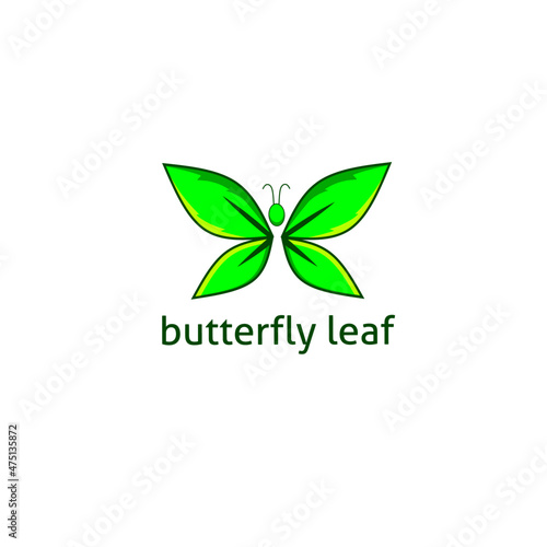 Logo butterfly leaf