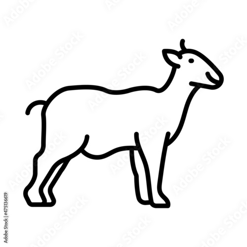 Goat Outline Icon Animal Vector
