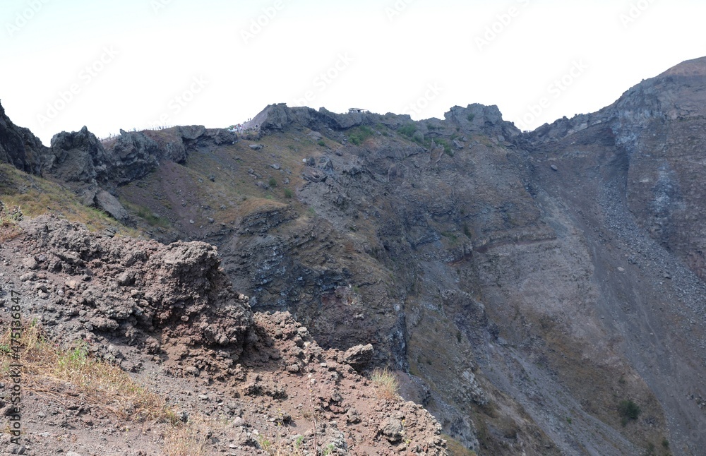 crater of the dormant Vesuvius volcano near the city of Naples in Southern Italy crater of the dormant Vesuvius volcano near the city of Naples in Southern Italy
