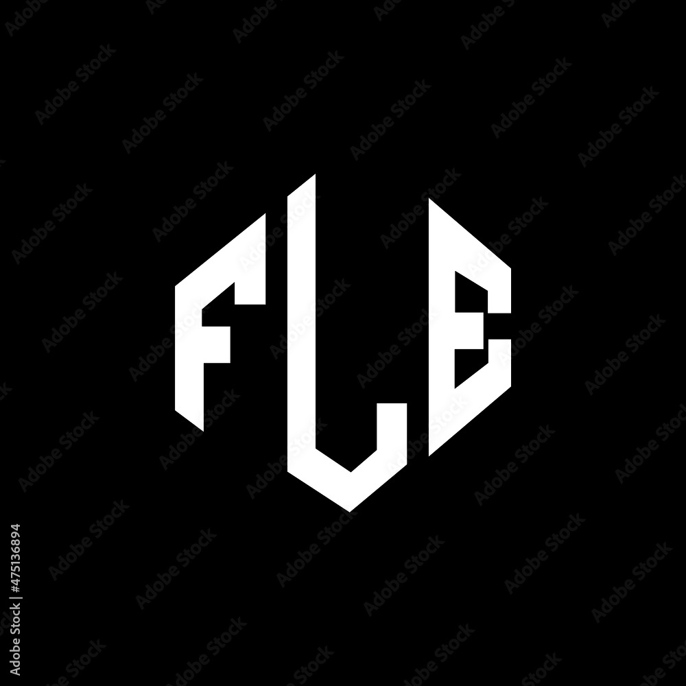 FLE letter logo design with polygon shape. FLE polygon and cube shape logo design. FLE hexagon vector logo template white and black colors. FLE monogram, business and real estate logo. FLE letter logo design with polygon shape. FLE polygon and cube shape logo design. FLE hexagon vector logo template white and black colors. FLE monogram, business and real estate logo.