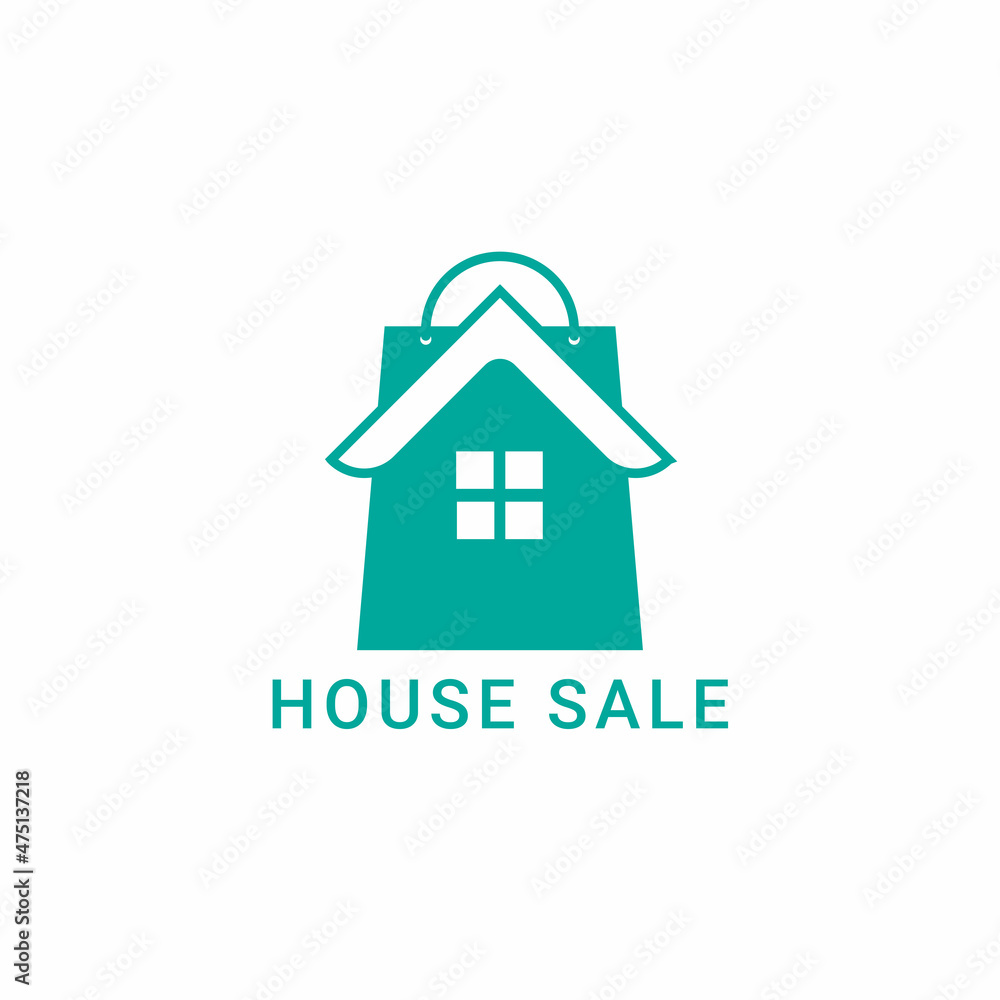 House sale logo design vector,  house sale element logo design template