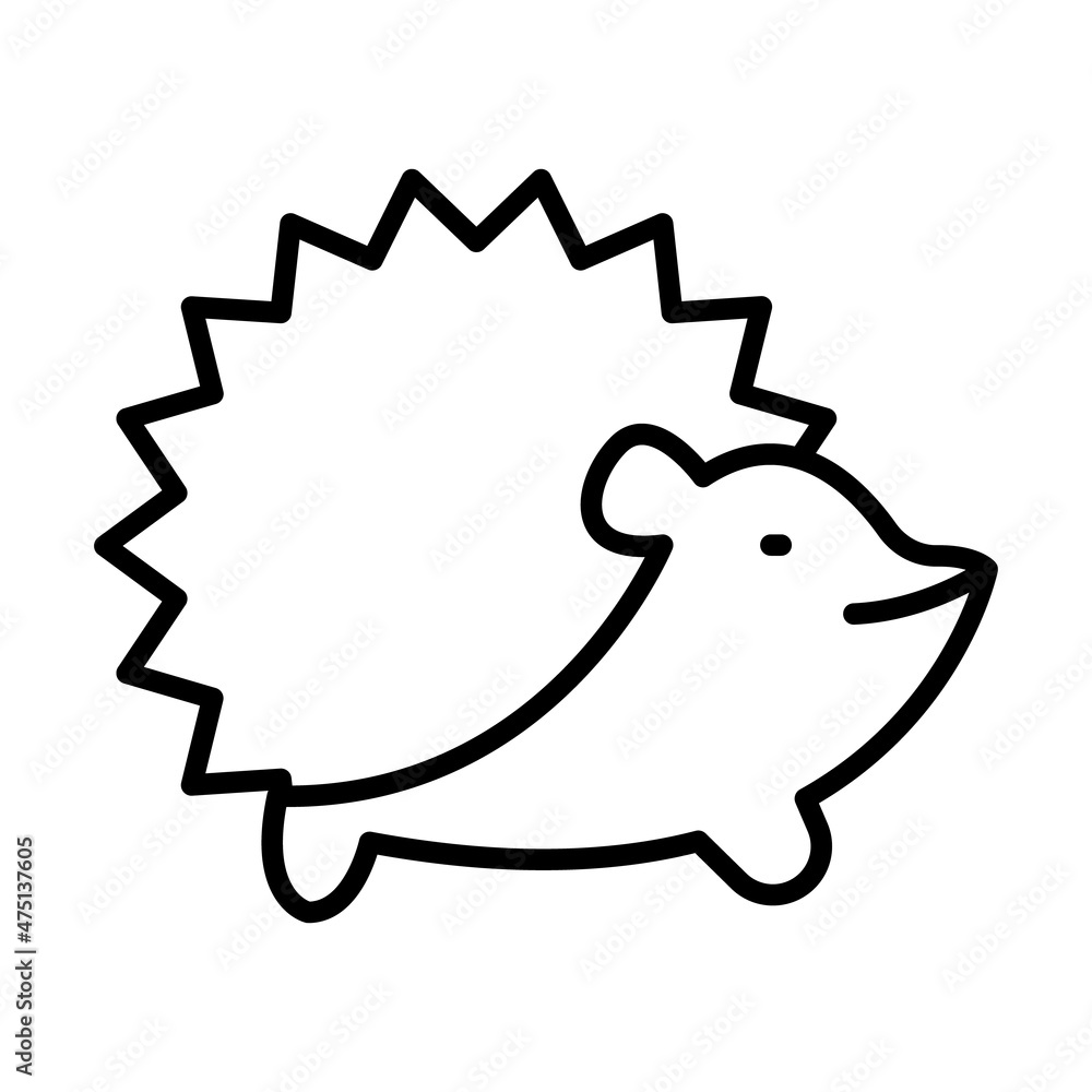 Hedgehog Outline Icon Animal Vector Hedgehog Outline Icon Animal Vector