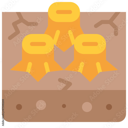 deforestation flat icon
