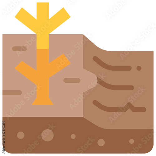 drought flat icon