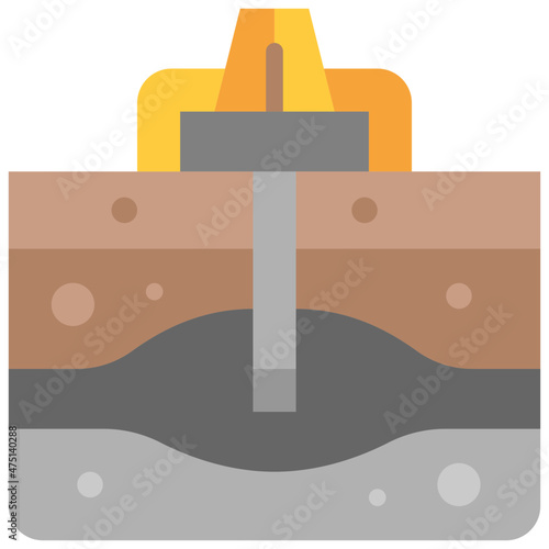 fossil fuel flat icon