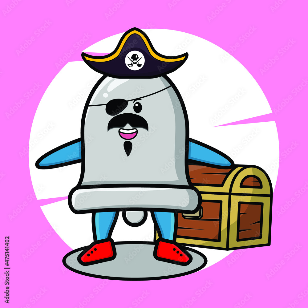 Obraz premium A gorgeous smart magician bell cartoon vector image with cute style design for t-shirt, sticker, logo element
