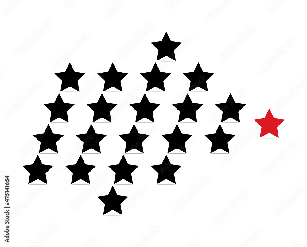 vector leadership concept with stars vector leadership concept with stars