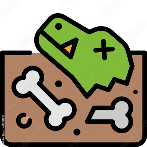 extinction filled outline icon