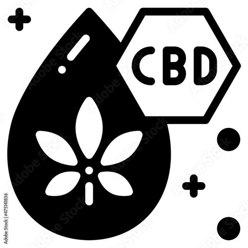 cbd oil glyph icon