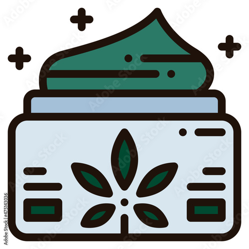 cbd cream filled outline icon