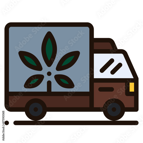 delivery truck filled outline icon