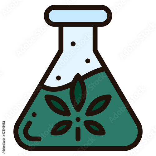 flask filled outline icon