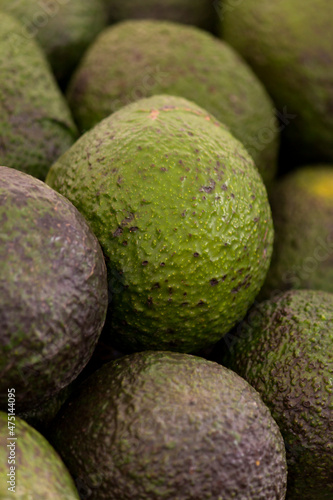 Fresh avocados in a farmer's market.