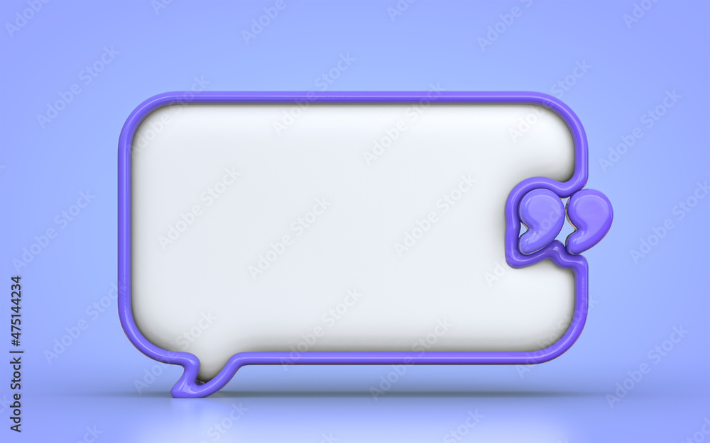 Quote box frame empty space blog template on blue background 3d render concept for text presentation Quote box frame empty space blog template on blue background 3d render concept for text presentation