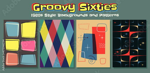 Groovy Sixties! 1960s Backgrounds and Patterns, Vintage Colors and Shapes photo