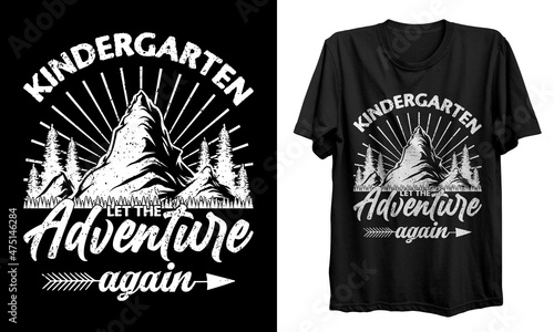 kindergarten let the adventure t shirt design. kindergarten t shirt design, Hello preschool, Kindergarten, Pre-k, school, teacher, grade, vintage, t shirt, t shirt design, mug, banner, vector, poster.