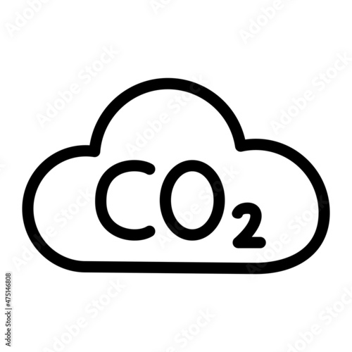 Cloud of CO2 gas. CO2 icon. Emissions Reduction of Carbon Gas