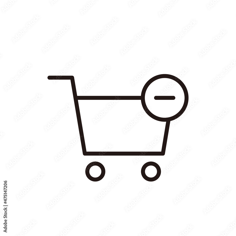 ショッピングカート内から商品を削除するベクターアイコン Stock Vector Adobe Stock