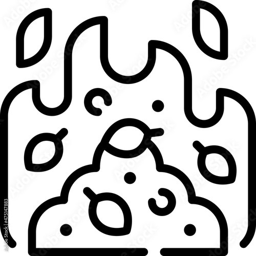 incineration line icon