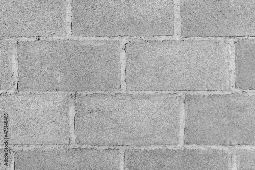 Gray wall of cinder blocks texture background wallpaper
