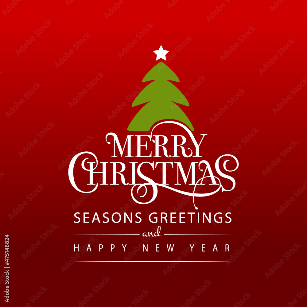 Merry Christmas hand sketched card template, badge, icon typography. Lettering Merry Christmas for Christmas, New Year greeting card, invitation template, banner, poster. Vector EPS10