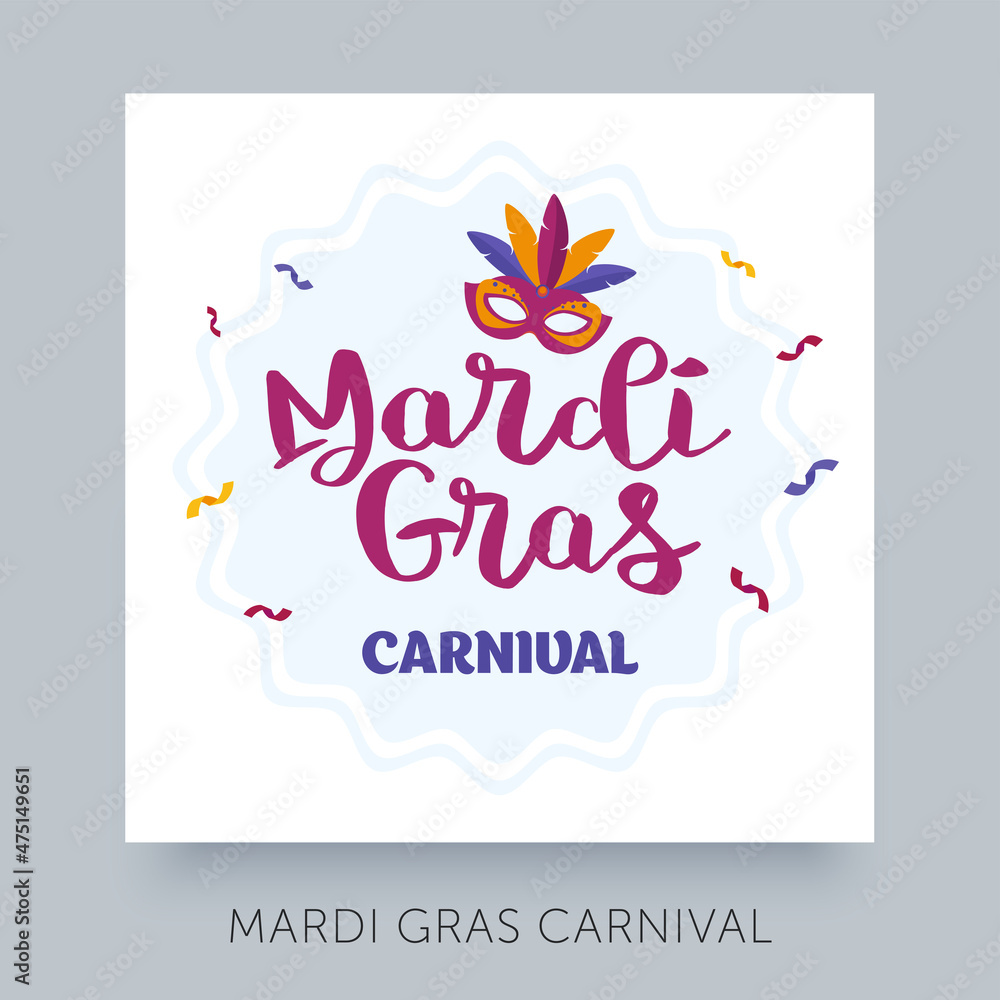 Mardi Gras lettering label design. Holiday poster or placard template. Mardi Gras vector element. Mardi Gras lettering label design. Holiday poster or placard template. Mardi Gras vector element.