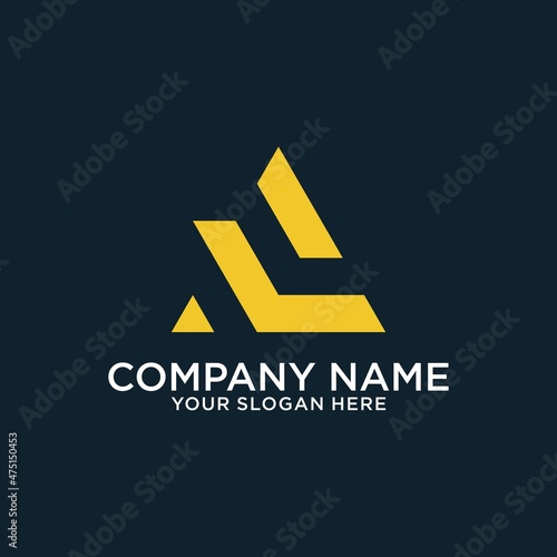 AL or LA letter logo design vector concept.