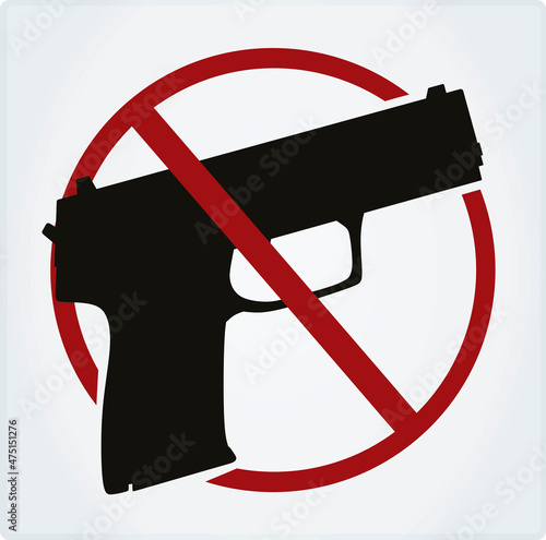 No gun sign. vector illustration