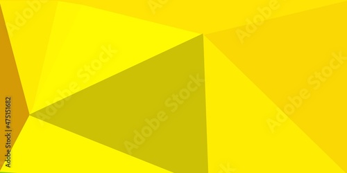 Light green  yellow vector triangle mosaic pattern.