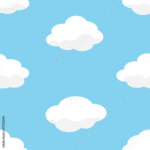 雲のシームレスパターン ブルー