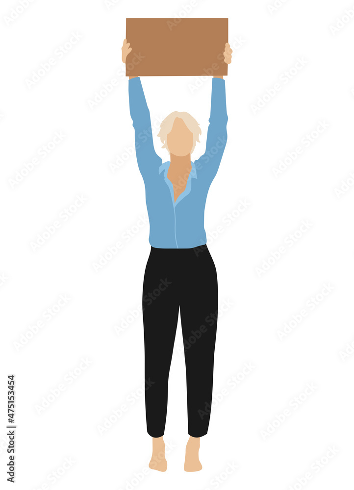 International Women's Day Feminism card with hand drawn cartoon characters of women in modern flat minimalism style International Women's Day Feminism card with hand drawn cartoon characters of women in modern flat minimalism style