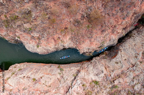 Bilde på lerret aerial image with drone of the xingo canyons on the Rio São Francisco Sergipe Br