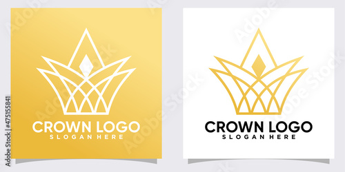 modern crown logo design with creative concept