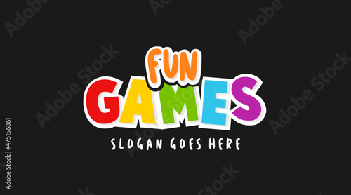 Fun and Colorful Logo Template Vector