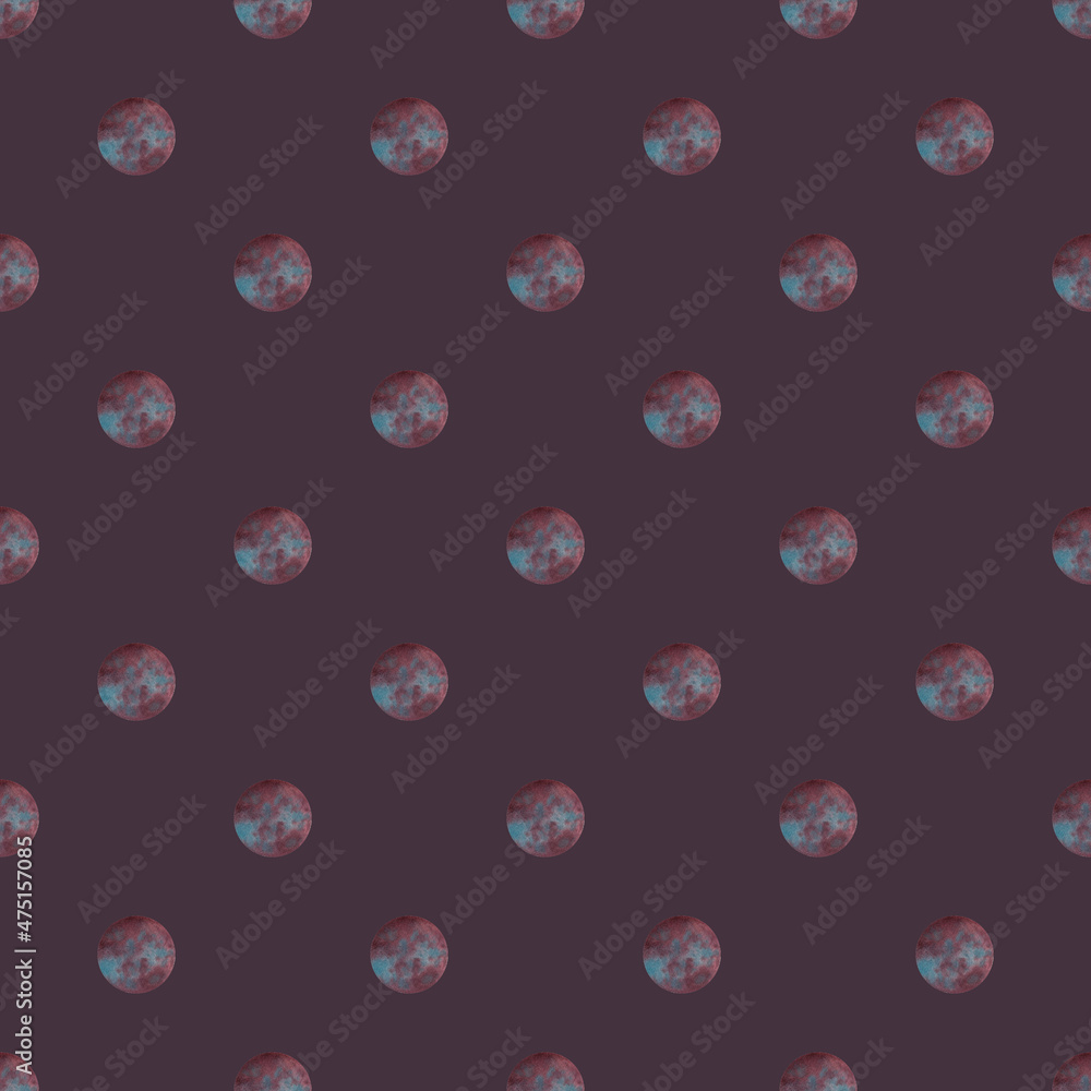 Watercolor stains. Geometric polka pattern. Illustration on dark background Watercolor stains. Geometric polka pattern. Illustration on dark background