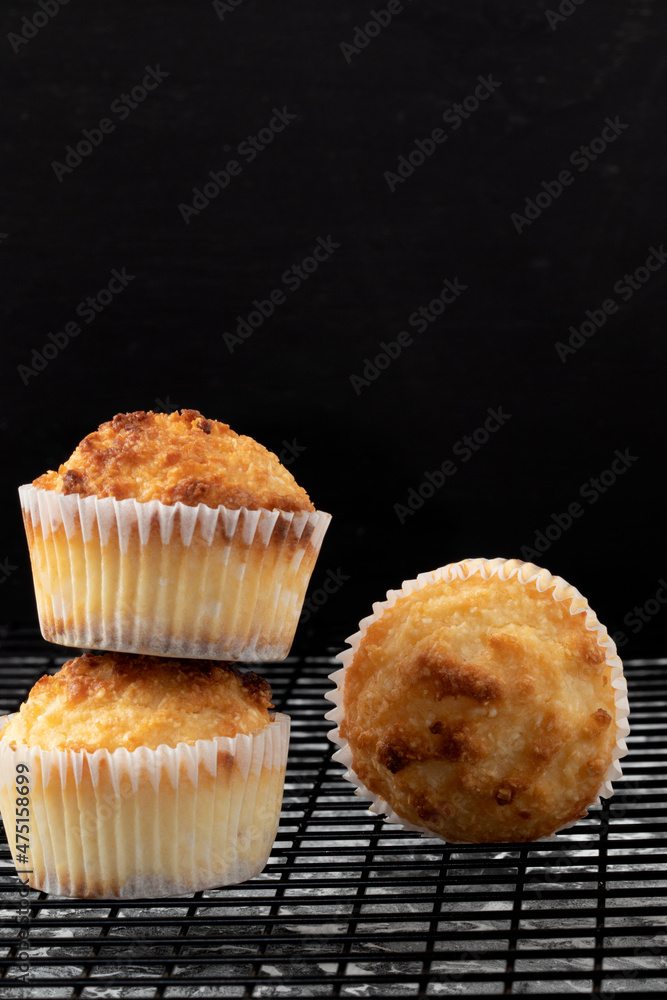 Close up of delicious queijadinha. Close up of delicious queijadinha.