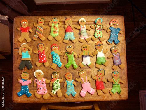colorful gingerbread people