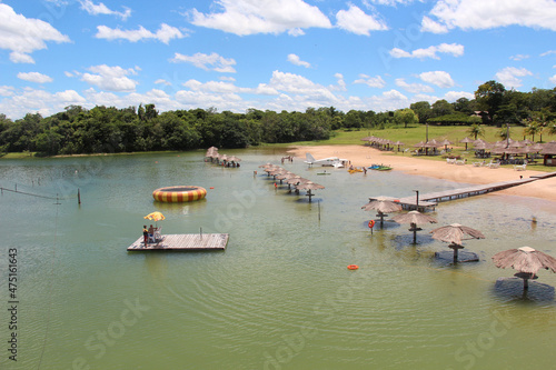 Canvastavla Aerial view of a park in Bonito, Mato Grosso do Sul, Brazil.