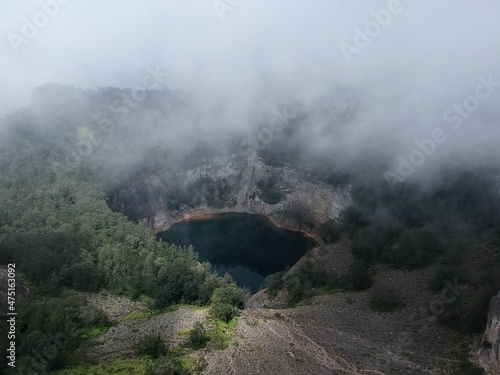 The Kelimutu volcanic crater lakes in Ende, East Nusa Tenggara, Indonesia, are situated at 1,400 masl. The water in the lakes is known to mysteriously change colour. 
