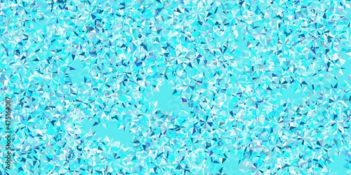 Light pink, blue vector layout with beautiful snowflakes.