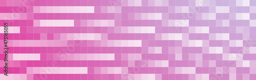 Abstract pink and blue lines mosaic banner background. Vector illustration.