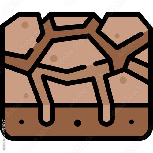 drought filled outline icon